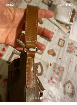 Borsa donna a secchiello grande marrone