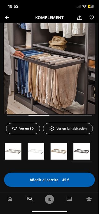 Pantalonero Ikea pax Komplement