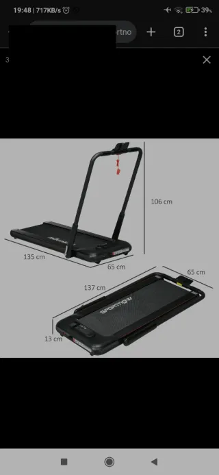 Cinta de andar plegable