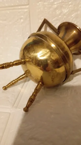 Jarrón Búcaro Latón Dorado