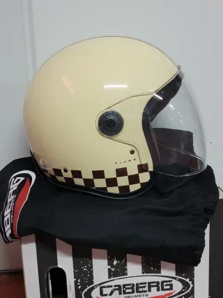 Casco Jet Caberg Retro Crema
