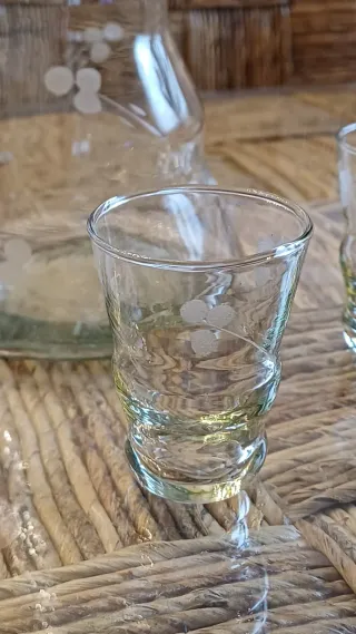 Juego de Licor- Cristal Soplado artesanalmente.
