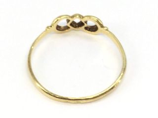 Anillo oro 18k esferas y rombo