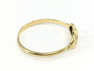 Anillo oro 18k esferas y rombo