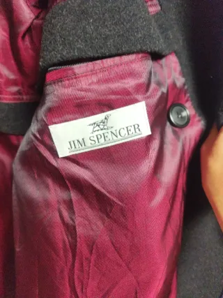 Abrigo de paño largo caballero negro