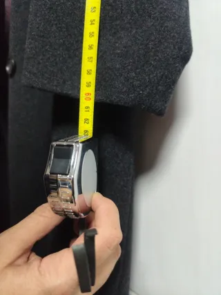 Abrigo de paño largo caballero negro