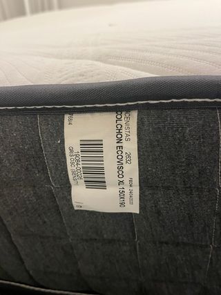 Colchón 150x190 + Somier Tapizado Negro