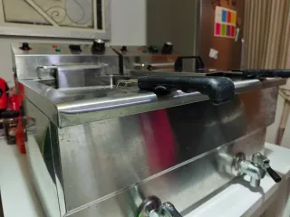 Freidora Industrial Doble Cuba 220V