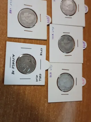 Lote 5 Monedas Plata