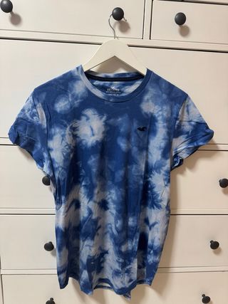 Camiseta Hollister Azul y Blanca