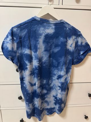 Camiseta Hollister Azul y Blanca