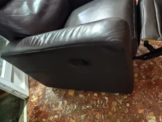 Sillón relax piel marrón