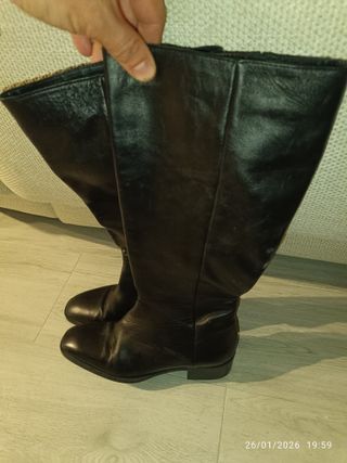 Botas de piel negras talla 38
