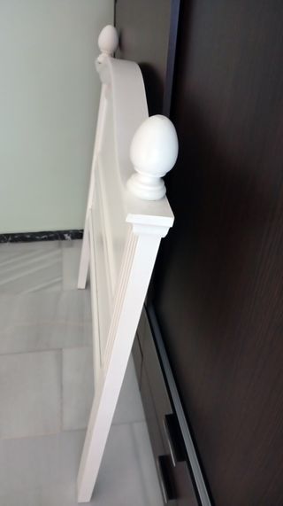 Cabecero de cama de madera blanco 90
