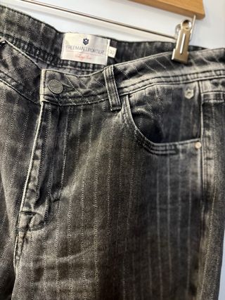 Pantalón Freeman T Porter Talla 30 Rayas Grises