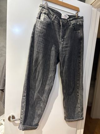 Pantalón Freeman T Porter Talla 30 Rayas Grises