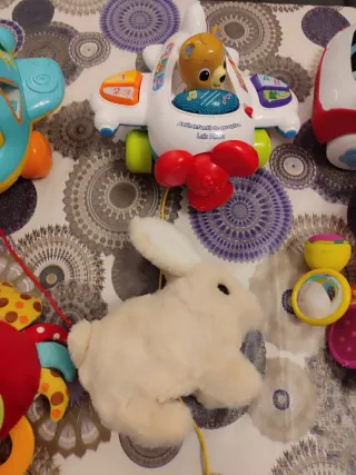 Lote Juguetes Bebé Avión Cochecito Cangrejo.....