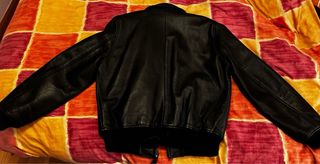 Chaqueta Schott NYC Cuero Aviador Negra.