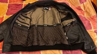 Chaqueta Schott NYC Cuero Aviador Negra.