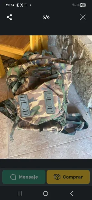 Mochila Militar Grande Camuflaje