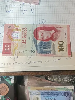 Billete 100 Pesos Mexicanos