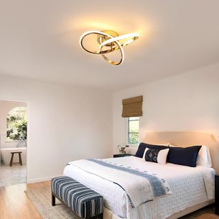 Lámpara Techo LED Moderna Dorada 30W