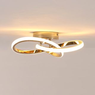 Lámpara Techo LED Moderna Dorada 30W