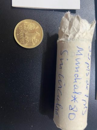 17 monedas 100 pts (82-2001) y 35 de 1 pta de 1982