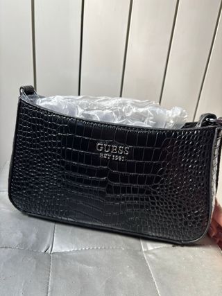 Bolso Guess Negro Cocodrilo