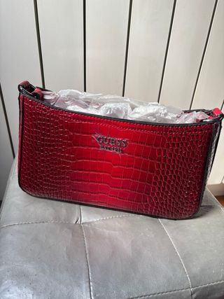 Bolso Guess Negro Cocodrilo