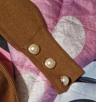 Abito donna invernale collo alto marrone