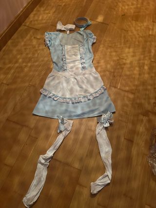 Disfraz de sirvienta azul y blanco