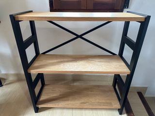 Estantería Roble y Negro INTRUP W80xH86xD30cm 14kg