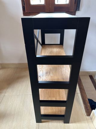 Estantería Roble y Negro INTRUP W80xH86xD30cm 14kg