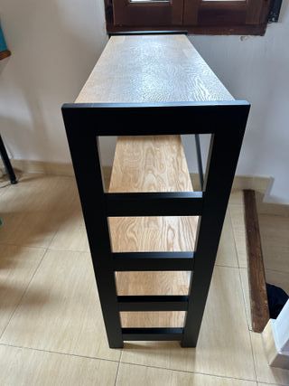 Estantería Roble y Negro INTRUP W80xH86xD30cm 14kg