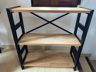 Estantería Roble y Negro INTRUP W80xH86xD30cm 14kg