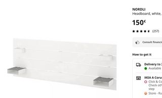 Cabecero Ikea en nuevo estado.