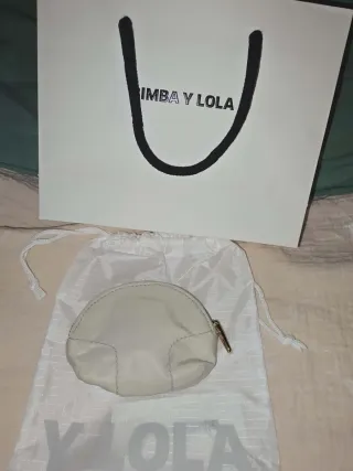 Monedero BIMBA Y LOLA beige y dorado