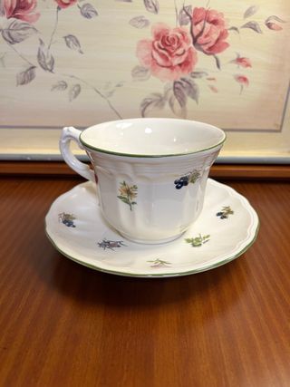 Taza San Claudio Flores y frutas