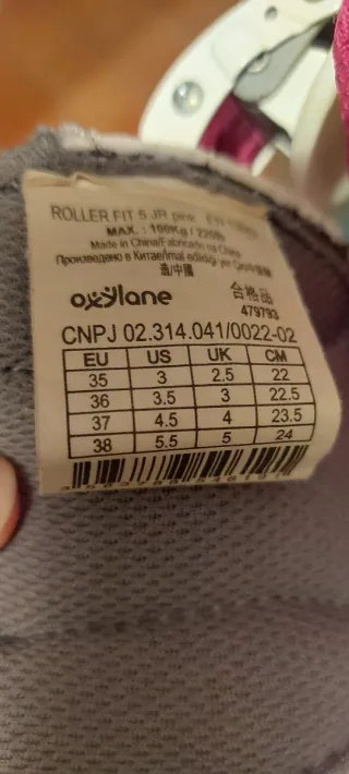 Patines en línea Oxelo Fit5 Rosa/Blanco