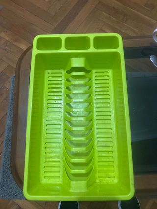 Escurreplatos verde plástico