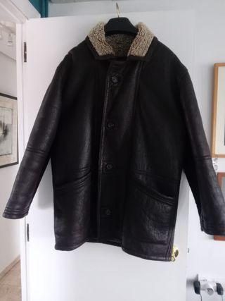 Chaquetón de cuero forrado piel hombre