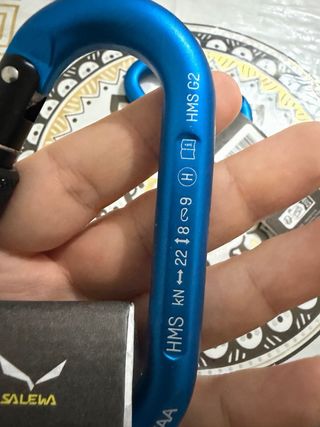 Mosquetón Salewa HMS Screw G2 Azul