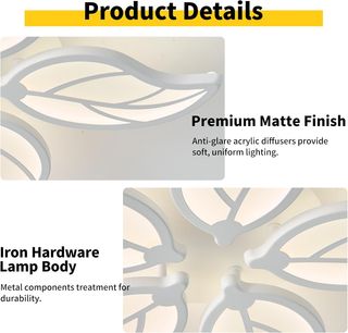 Lámpara Techo LED Diseño Hoja 50cm 40W