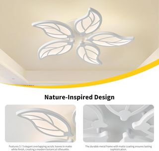 Lámpara Techo LED Diseño Hoja 50cm 40W