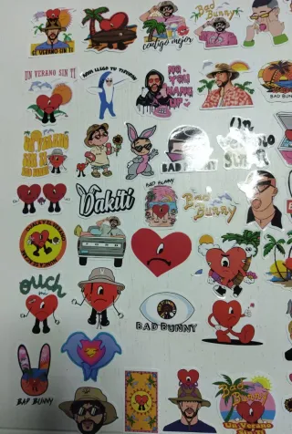 Pack 46X Pegatinas Bad Bunny Un Verano Sin Tí