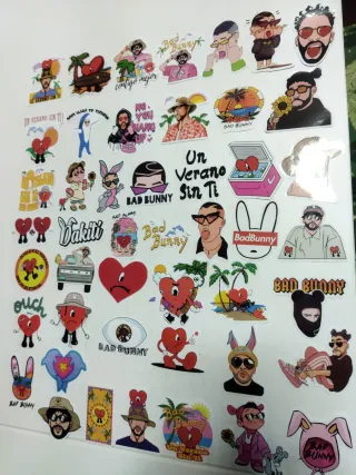 Pack 46X Pegatinas Bad Bunny Un Verano Sin Tí