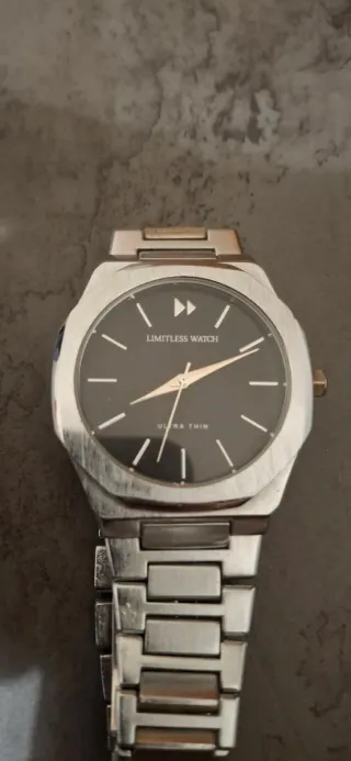 Orologio Limitless Watch Uomo Nero Argento