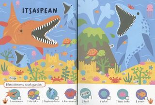 Juegos, actividades +pegatinas (euskera, 5-6 años)