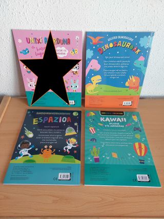 Juegos, actividades +pegatinas (euskera, 5-6 años)